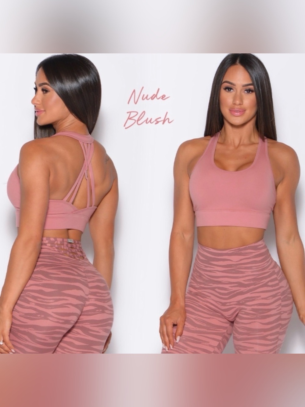 Bombshell Sportswear Rival Sports Bra in Solid Blush